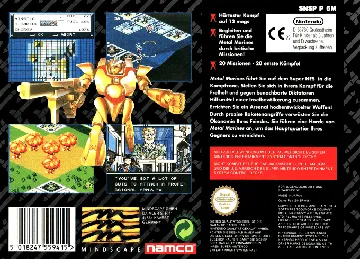 Metal Marines (Europe) box cover back